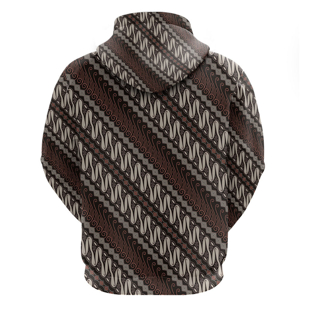Yogyakarta Parang Batik Motifs Zip Hoodie Indonesian Traditional Pattern LT01 - Polynesian Pride