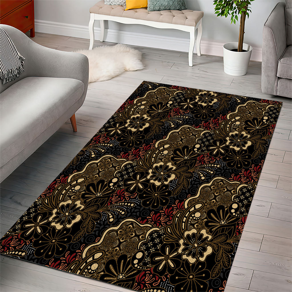 Batik Sekar Jagad Area Rug Indonesian Traditional Pattern LT01 - Polynesian Pride