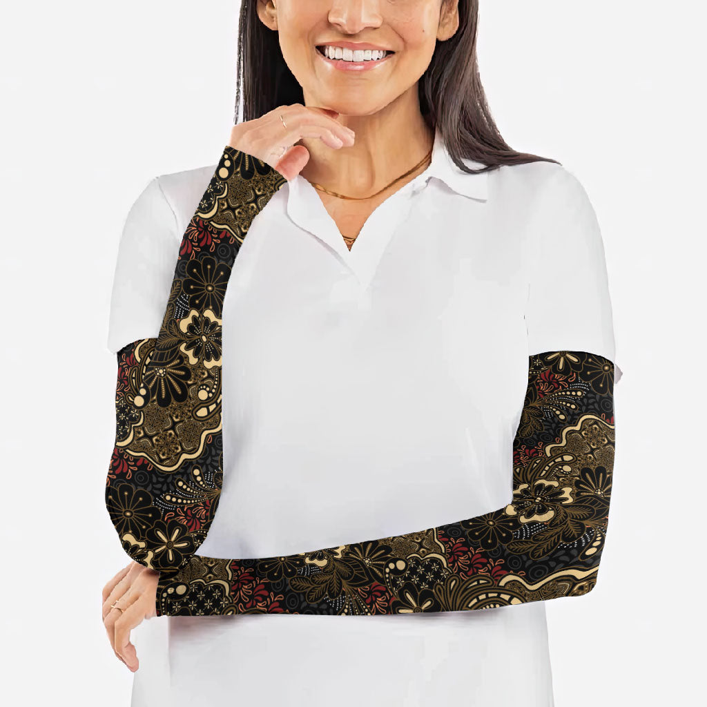 Batik Sekar Jagad Arm Sleeves Indonesian Traditional Pattern LT01 - Polynesian Pride