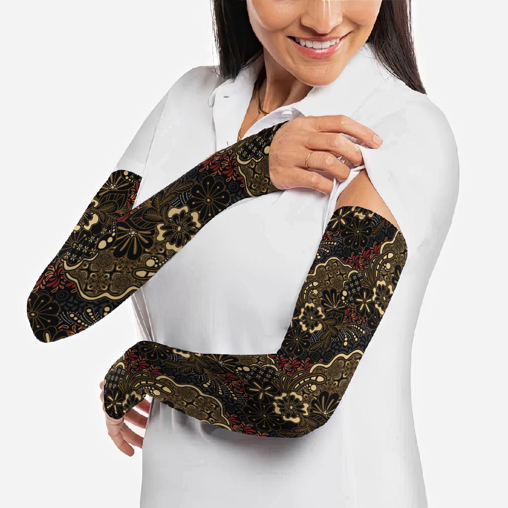Batik Sekar Jagad Arm Sleeves Indonesian Traditional Pattern LT01 - Polynesian Pride