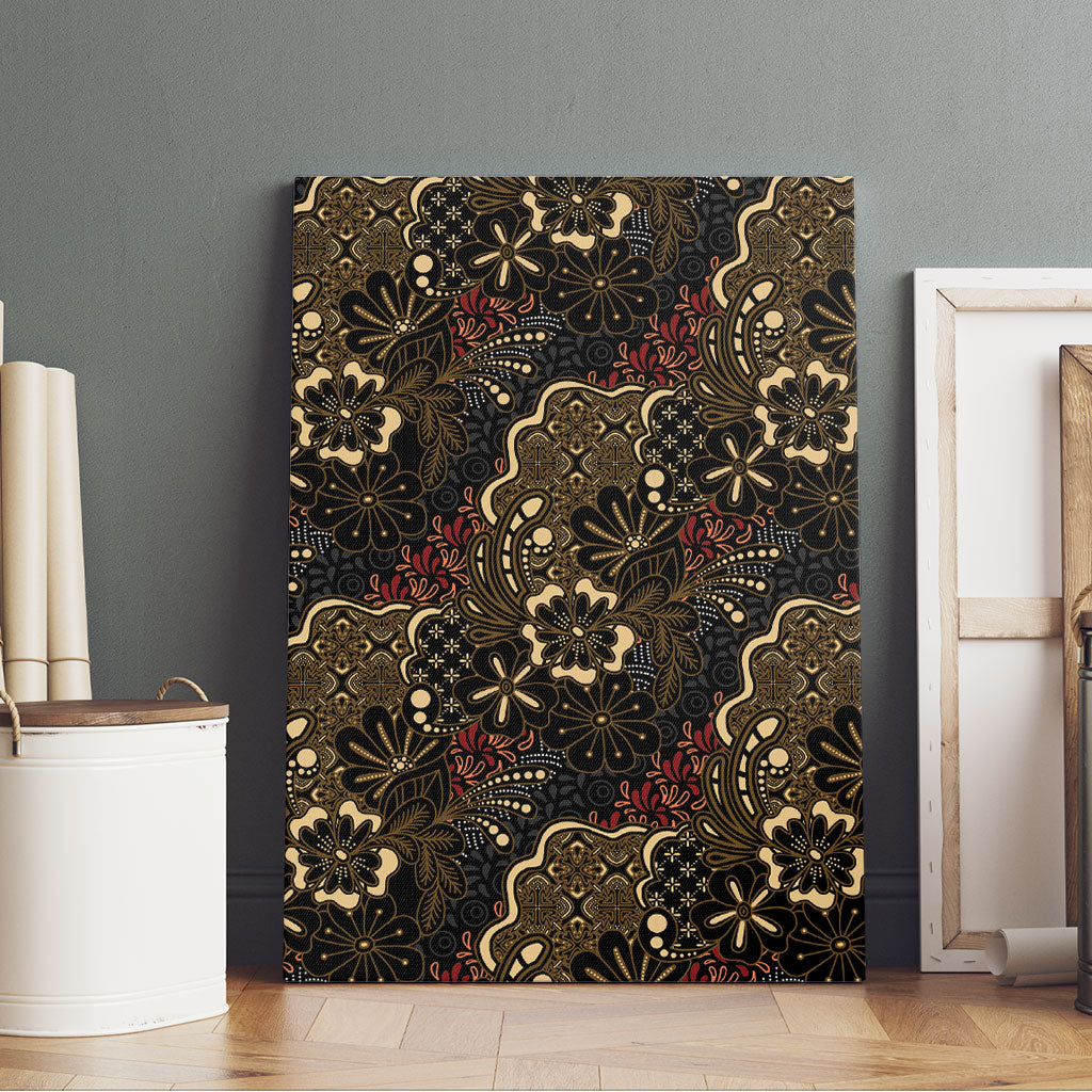 Batik Sekar Jagad Canvas Wall Art Indonesian Traditional Pattern LT01 - Polynesian Pride