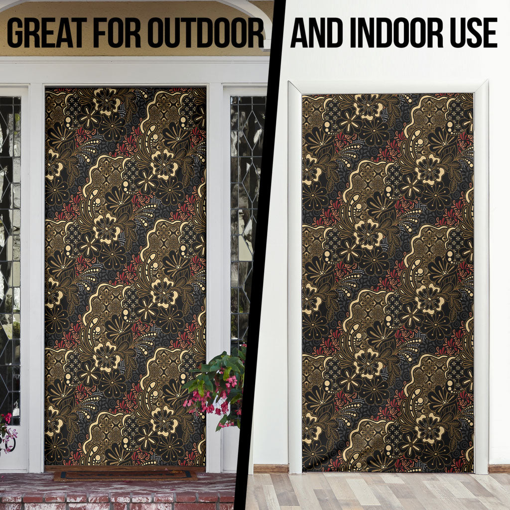 Batik Sekar Jagad Door Cover Indonesian Traditional Pattern LT01 - Polynesian Pride