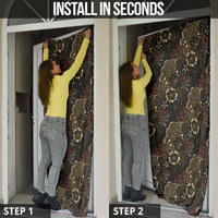 Batik Sekar Jagad Door Cover Indonesian Traditional Pattern LT01 - Polynesian Pride