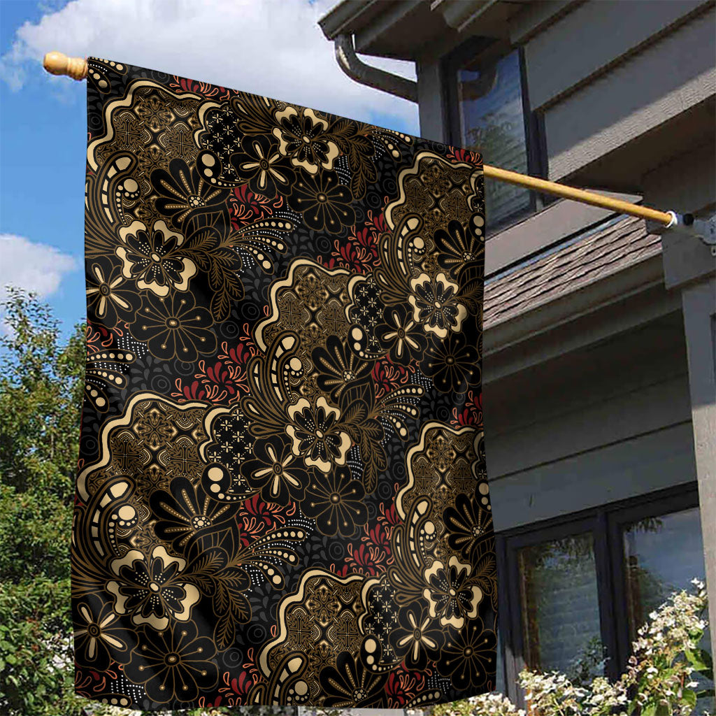 Batik Sekar Jagad Garden Flag Indonesian Traditional Pattern LT01 - Polynesian Pride