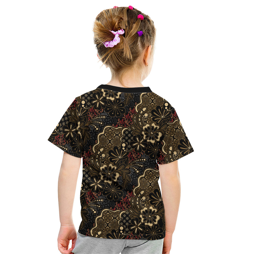Batik Sekar Jagad Kid T Shirt Indonesian Traditional Pattern LT01 - Polynesian Pride