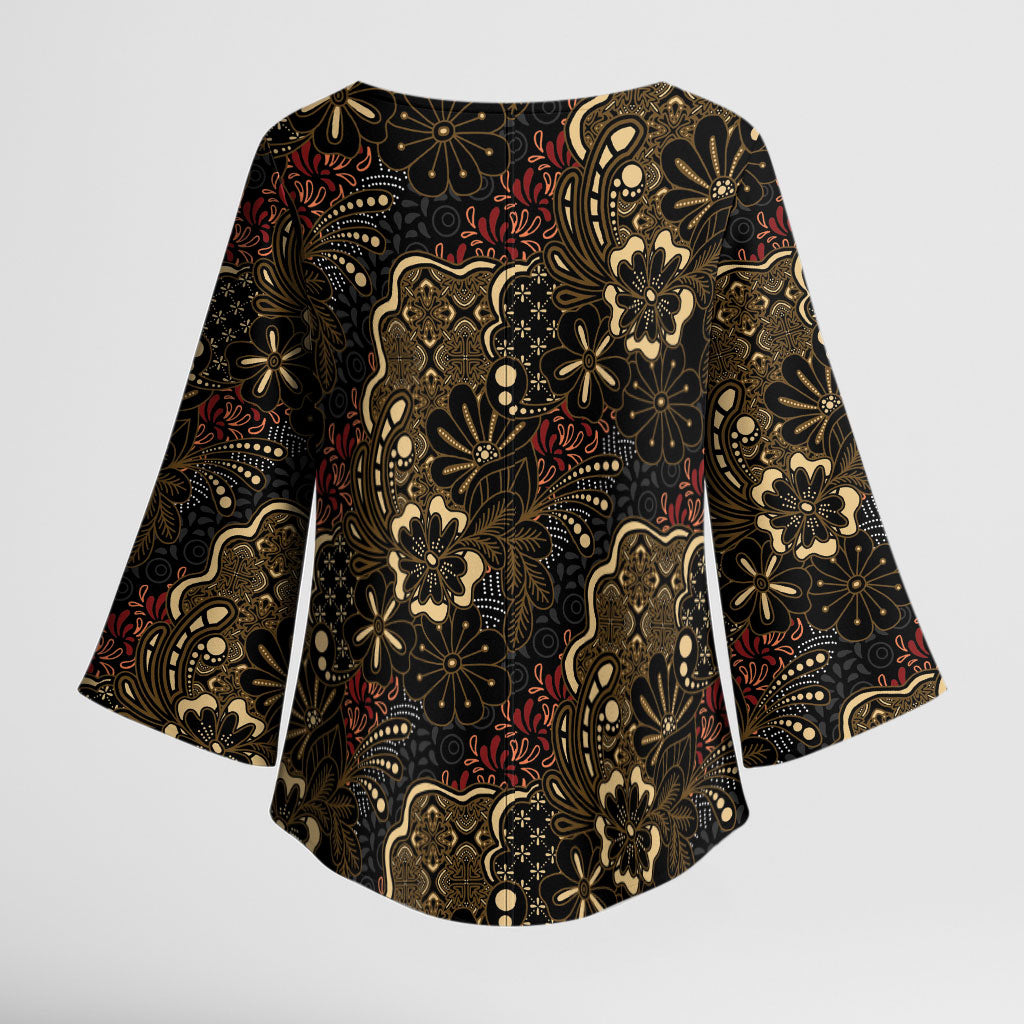 Batik Sekar Jagad Kimono Sleeve Blouse Indonesian Traditional Pattern LT01 - Polynesian Pride