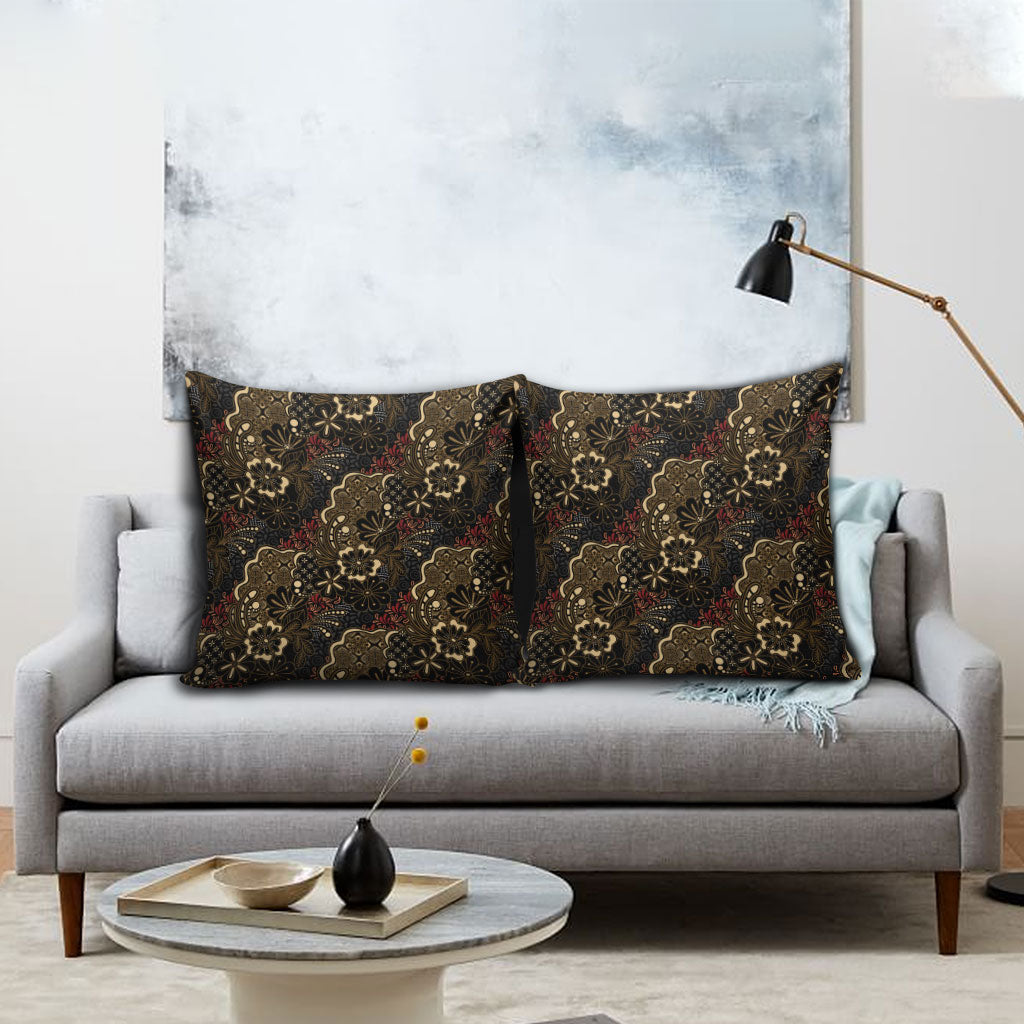 Batik Sekar Jagad Pillow Cover Indonesian Traditional Pattern LT01 - Polynesian Pride