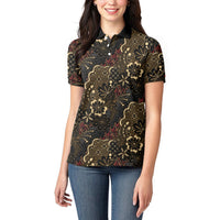 Batik Sekar Jagad Women Polo Shirt Indonesian Traditional Pattern LT01 - Polynesian Pride