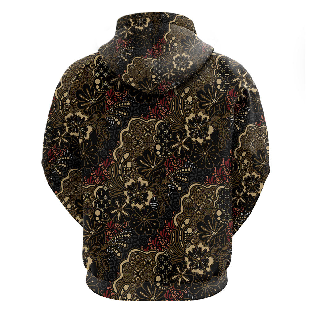 Batik Sekar Jagad Zip Hoodie Indonesian Traditional Pattern LT01 - Polynesian Pride