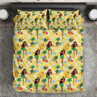 Hawaii Hula Girl Tropical Bedding Set Yellow Palaka LT01 Yellow - Polynesian Pride