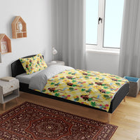 Hawaii Hula Girl Tropical Bedding Set Yellow Palaka LT01 - Polynesian Pride