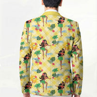 Hawaii Hula Girl Tropical Blazer Yellow Palaka LT01 - Polynesian Pride