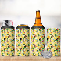 Hawaii Hula Girl Tropical 4 in 1 Can Cooler Tumbler Yellow Palaka LT01 - Polynesian Pride