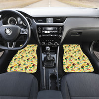 Hawaii Hula Girl Tropical Car Mats Yellow Palaka LT01 Set 2pcs - Front Yellow - Polynesian Pride