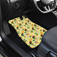Hawaii Hula Girl Tropical Car Mats Yellow Palaka LT01 - Polynesian Pride