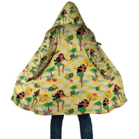 Hawaii Hula Girl Tropical Cloak Yellow Palaka LT01 Unisex Yellow - Polynesian Pride