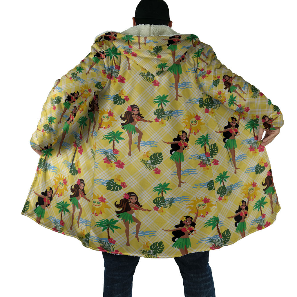 Hawaii Hula Girl Tropical Cloak Yellow Palaka LT01 - Polynesian Pride