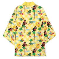 Hawaii Hula Girl Tropical Kimono Yellow Palaka LT01 - Polynesian Pride