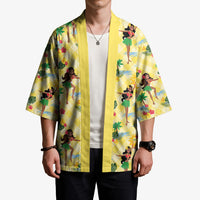 Hawaii Hula Girl Tropical Kimono Yellow Palaka LT01 - Polynesian Pride