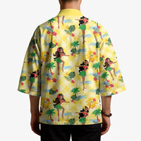 Hawaii Hula Girl Tropical Kimono Yellow Palaka LT01 - Polynesian Pride