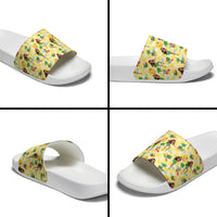 Hawaii Hula Girl Tropical Slide Sandals Yellow Palaka LT01 - Polynesian Pride