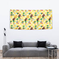 Hawaii Hula Girl Tropical Tapestry Yellow Palaka LT01 - Polynesian Pride