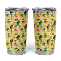 Hawaii Hula Girl Tropical Tumbler Cup Yellow Palaka LT01 Yellow - Polynesian Pride