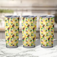 Hawaii Hula Girl Tropical Tumbler Cup Yellow Palaka LT01 - Polynesian Pride