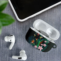Hawaii Hummingbird Tropical Flowers AirPods Case Dark Green LT01 - Polynesian Pride
