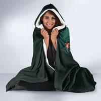 Hawaii Hummingbird Tropical Flowers Hooded Blanket Dark Green LT01 - Polynesian Pride
