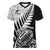 New Zealand Silver Fern Rugby Women V Neck T Shirt Aotearoa Maori Black Version LT01 Female Black - Polynesian Pride