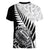 New Zealand Silver Fern Rugby Women V Neck T Shirt Aotearoa Maori Black Version LT01 - Polynesian Pride