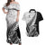 Custom New Zealand Silver Fern Rugby Couples Matching Off Shoulder Maxi Dress and Hawaiian Shirt Aotearoa Maori Black Version LT01 Black - Polynesian Pride