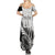 Custom New Zealand Silver Fern Rugby Summer Maxi Dress Aotearoa Maori Black Version LT01 - Polynesian Pride