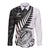 New Zealand Silver Fern Rugby Long Sleeve Button Shirt Aotearoa Maori White Version LT01 Unisex White - Polynesian Pride