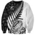 New Zealand Silver Fern Rugby Sweatshirt Aotearoa Maori White Version LT01 Unisex White - Polynesian Pride