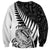 New Zealand Silver Fern Rugby Sweatshirt Aotearoa Maori White Version LT01 - Polynesian Pride