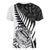 New Zealand Silver Fern Rugby Women V Neck T Shirt Aotearoa Maori White Version LT01 - Polynesian Pride