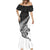 Custom New Zealand Silver Fern Rugby Mermaid Dress Aotearoa Maori White Version LT01 - Polynesian Pride