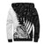 Custom New Zealand Silver Fern Rugby Sherpa Hoodie Aotearoa Maori White Version LT01 - Polynesian Pride