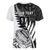 Custom New Zealand Silver Fern Rugby Women V Neck T Shirt Aotearoa Maori White Version LT01 - Polynesian Pride