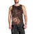 Bula Fiji Masi Men Tank Top Fijian Tapa Vintage Dark Brown Version LT01 - Polynesian Pride