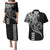 Hawaii Valentine Couples Matching Puletasi Dress and Hawaiian Shirt Kakau Polynesian Heart LT01 Black - Polynesian Pride