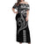 Hawaii Valentine Off Shoulder Maxi Dress Kakau Polynesian Heart LT01 Women Black - Polynesian Pride