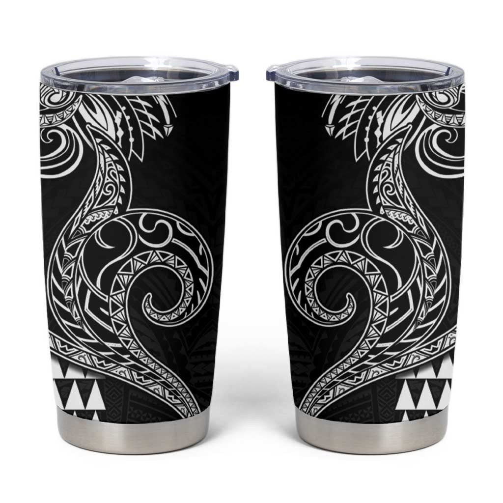 Hawaii Valentine Tumbler Cup Kakau Polynesian Heart LT01 Black - Polynesian Pride