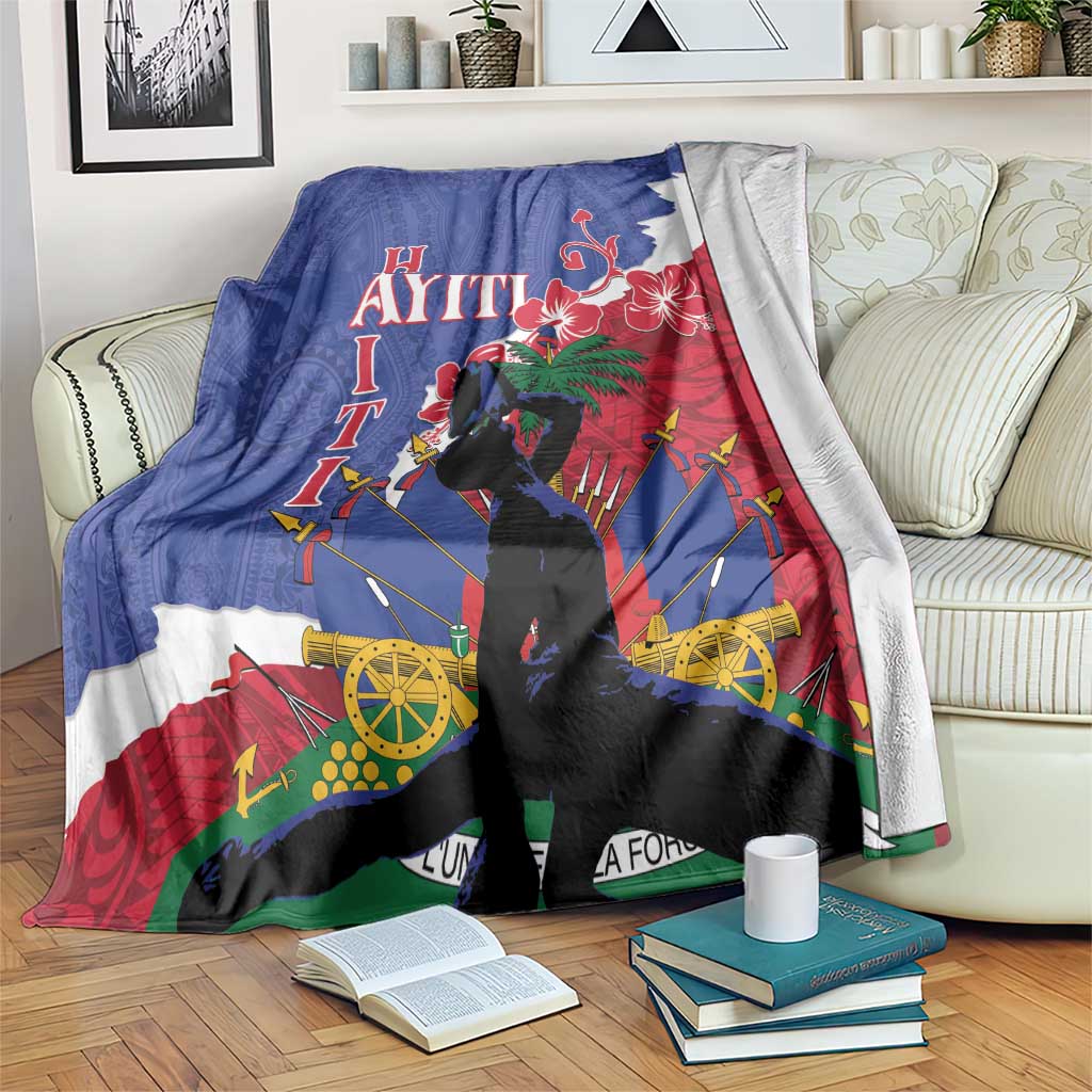 Haiti Le Marron Inconnu Blanket Dashiki Mix Polynesian Pattern LT01 Blue - Polynesian Pride