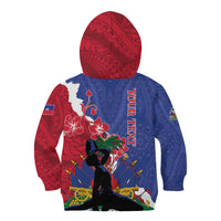 Personalised Haiti Le Marron Inconnu Kid Hoodie Dashiki Mix Polynesian Pattern LT01 - Polynesian Pride