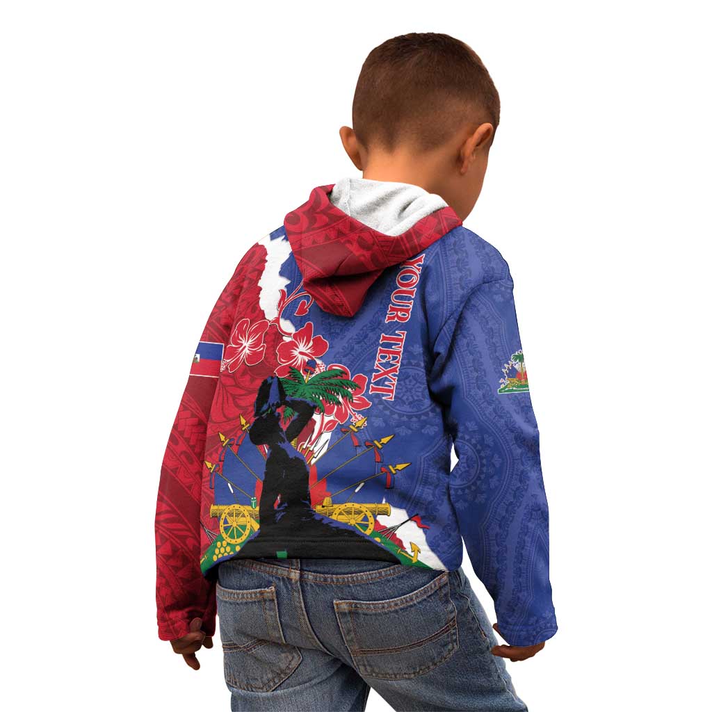 Personalised Haiti Le Marron Inconnu Kid Hoodie Dashiki Mix Polynesian Pattern LT01 - Polynesian Pride