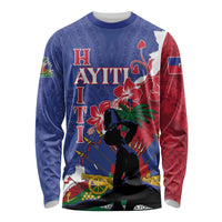 Personalised Haiti Le Marron Inconnu Long Sleeve Shirt Dashiki Mix Polynesian Pattern LT01 Unisex Blue - Polynesian Pride
