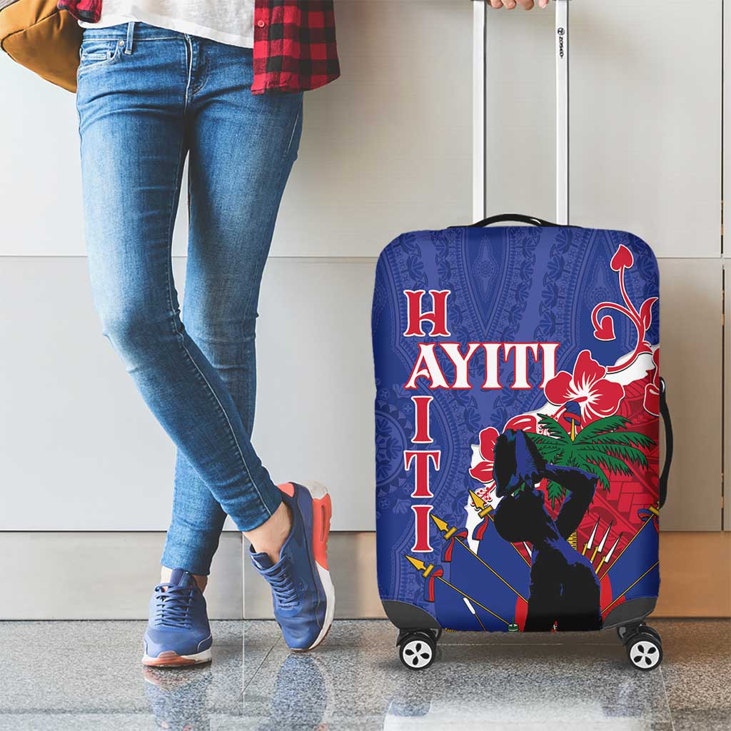 Haiti Le Marron Inconnu Luggage Cover Dashiki Mix Polynesian Pattern LT01 - Polynesian Pride